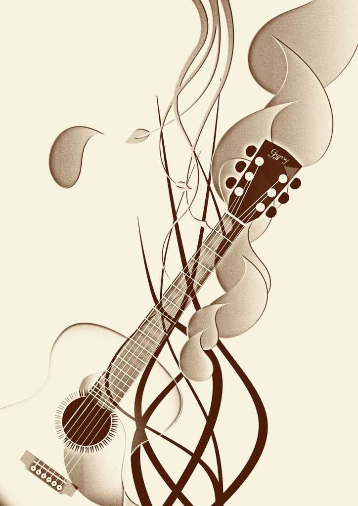 guitar, instrument, music